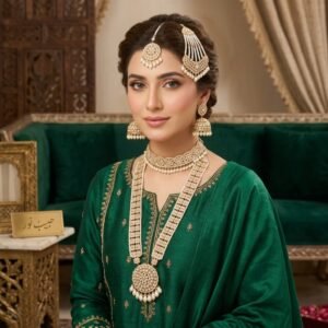 Exquisite Pakistani Kundan & Pearl Bridal Jewellery Set