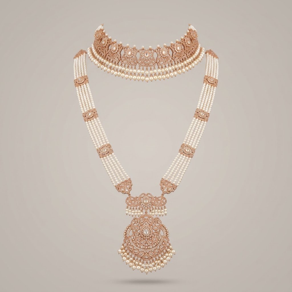 Elegant Gold-Plated Bridal Jewellery Collection - Image 3