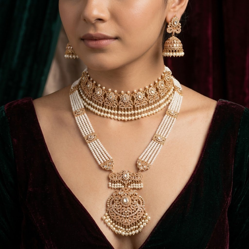 Elegant Gold-Plated Bridal Jewellery Collection - Image 4