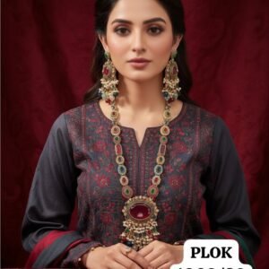 Multicolor Kundan Long Necklace Set