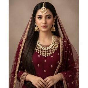 Bridal Pearl & Gold Kundan Choker Set (PERG 222520)
