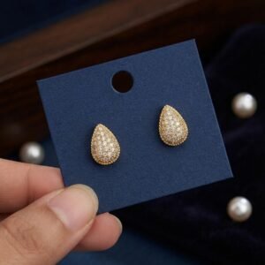 Stainless steel  Luxury Gold & pearal Drops Earrings