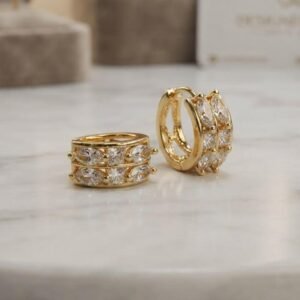 Stainless steel  Luxury Gold & pearal Drops Earrings