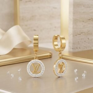 Stainless steel  Luxury Gold & pearal Drops Earrings