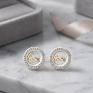 Stainless steel  Luxury Gold & pearal Drops Earrings