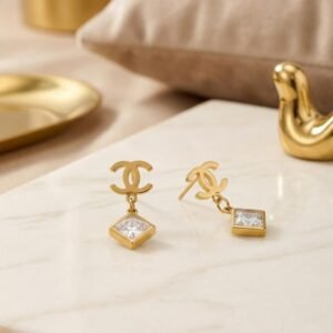 Stainless steel  Luxury Gold & pearal Drops Earrings