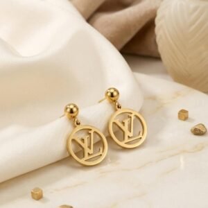 Stainless steel  Luxury Gold & pearal Drops Earrings